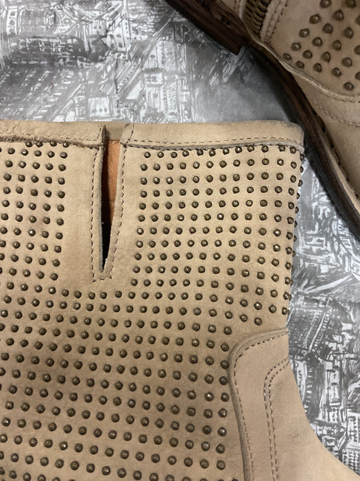 ELI Beige Studded Suede Boot
