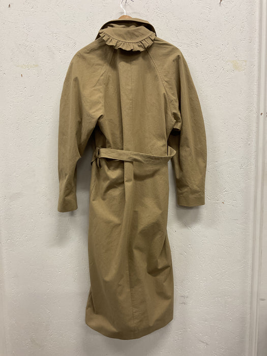 Trench Coat with Frill Collar
