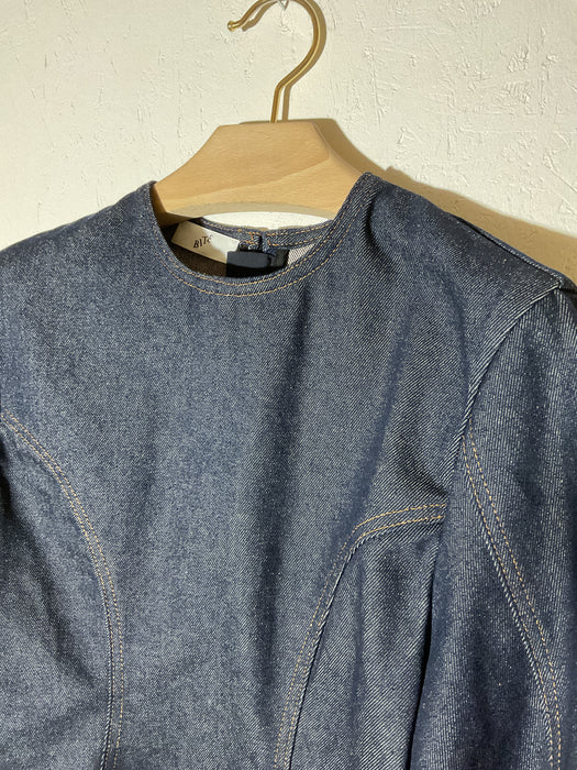 Curved Denim Top