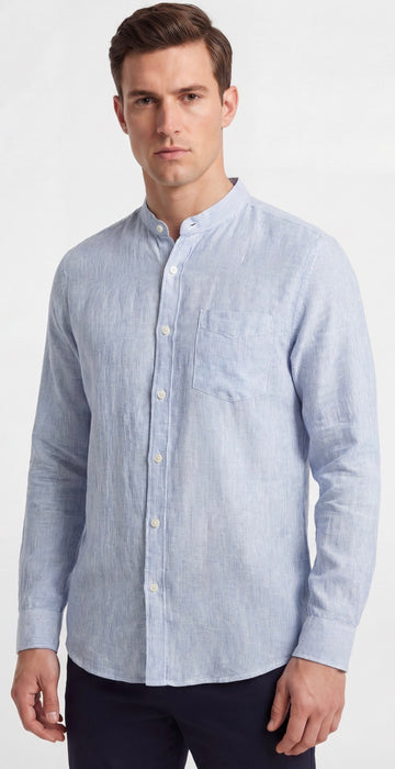 Linen Shirt Without Collar