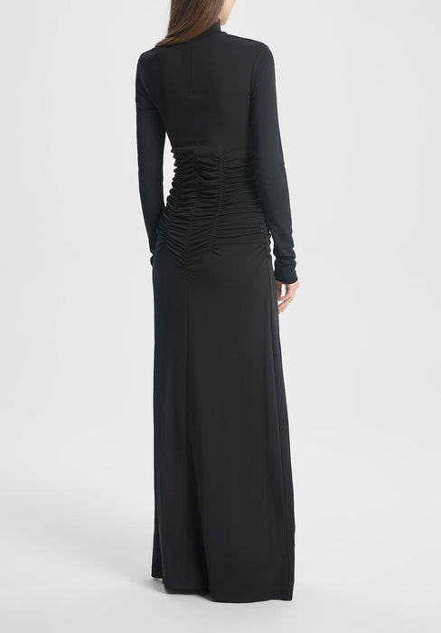High Neck Ruche Dress
