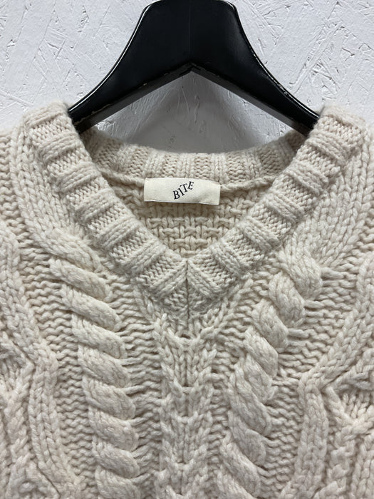 Knitted Cable Wool Sweater