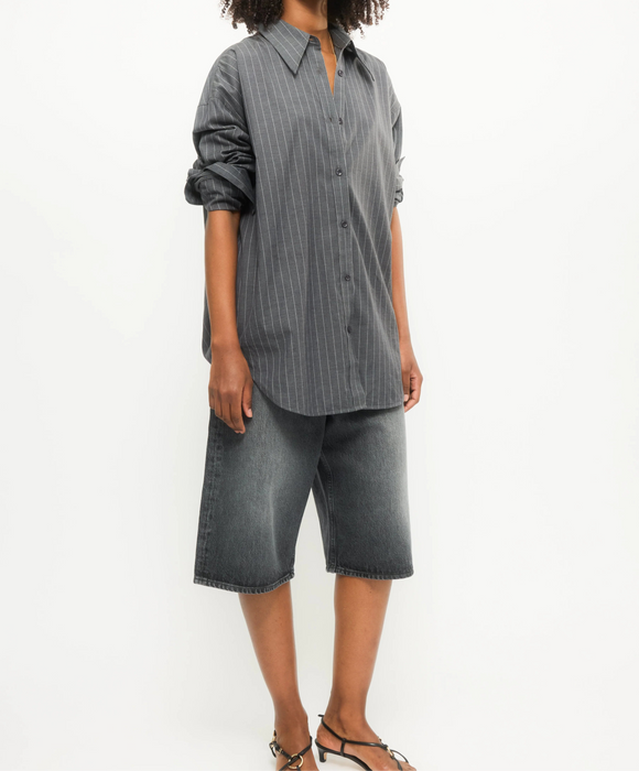 Viola Shirt Pinstripe Grey