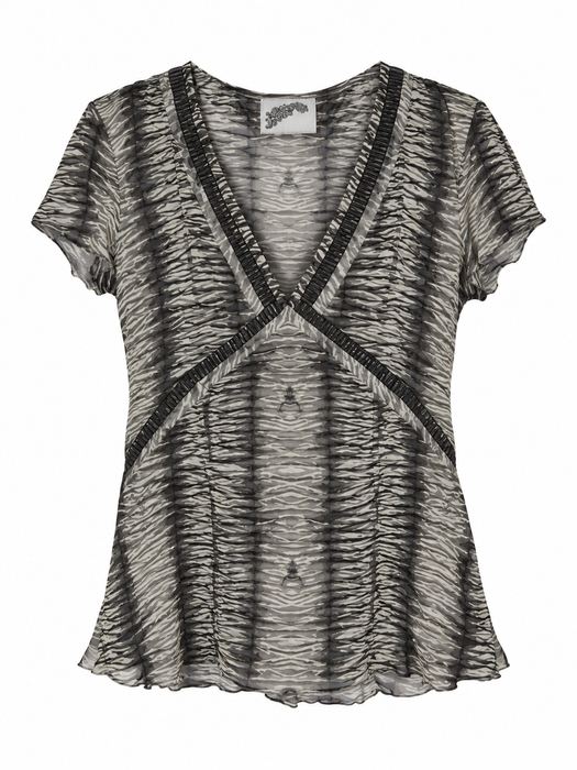 Short Sleeve V-Neck Blouse