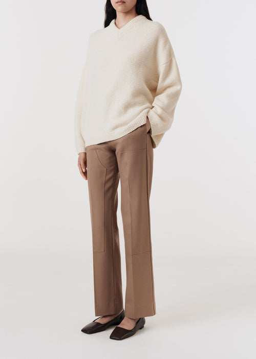 Asymmetric v-neck sweater