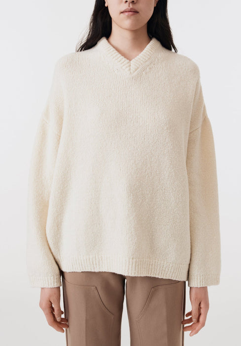 Asymmetric v-neck sweater