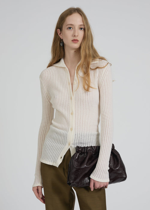 Net Rib Cardigan