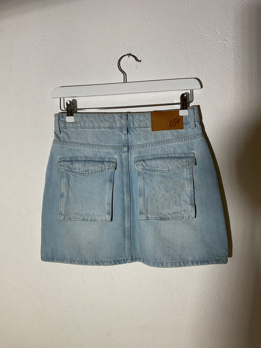 Cargo Denim Mini Skirt