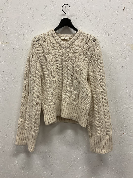 Knitted Cable Wool Sweater