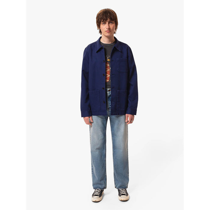 Barney Worker Jacket - Mid Blue - Herr