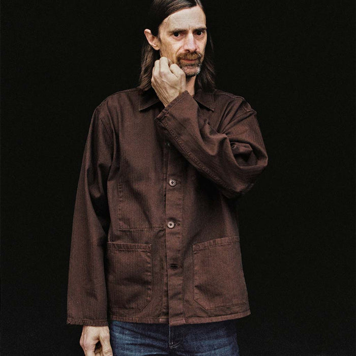 Buddy Herringbone Chore Jacket - Walnut - Herr