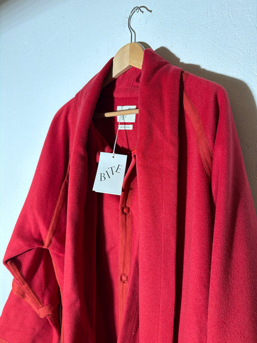 Oversized Red Tape Coat
