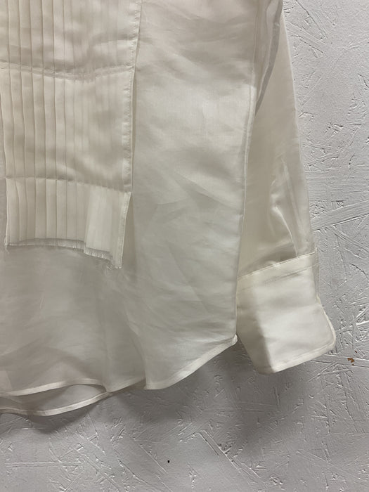 Pleated Silk Patch Shirt