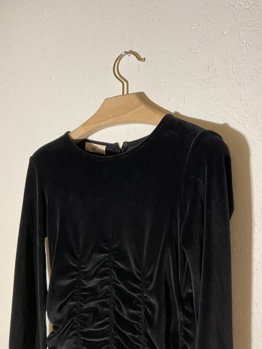 Ruche Velvet Dress