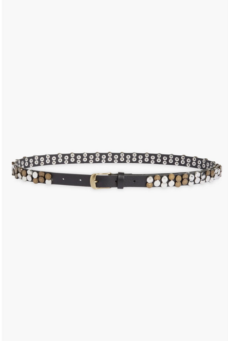 Studded leather belt