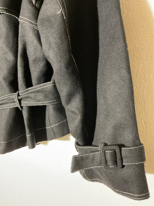 Biker Trench Black Jacket