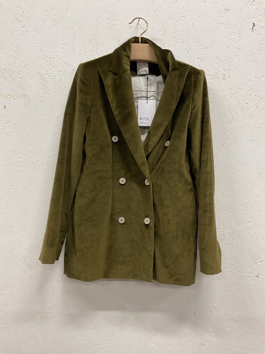 Green Velvet Blazer