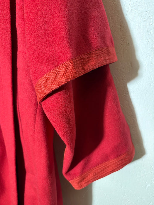 Oversized Red Tape Coat
