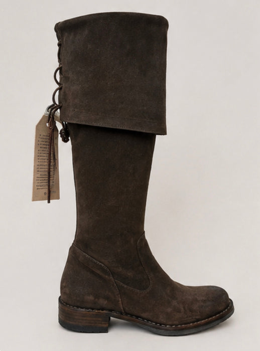 EMMA Coffee Over-the-Knee Suede Boot