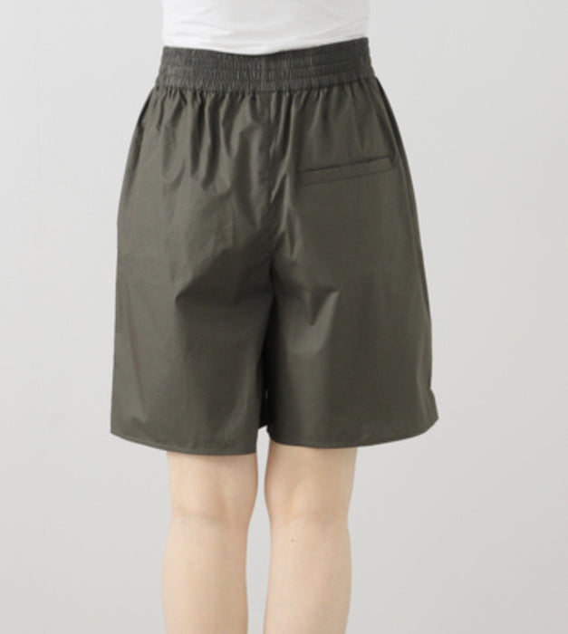Relaxed poplin shorts khaki/green