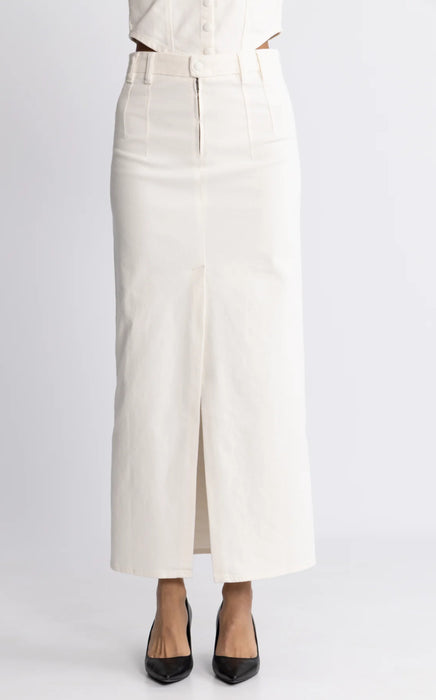 Mirella Denim Skirt White