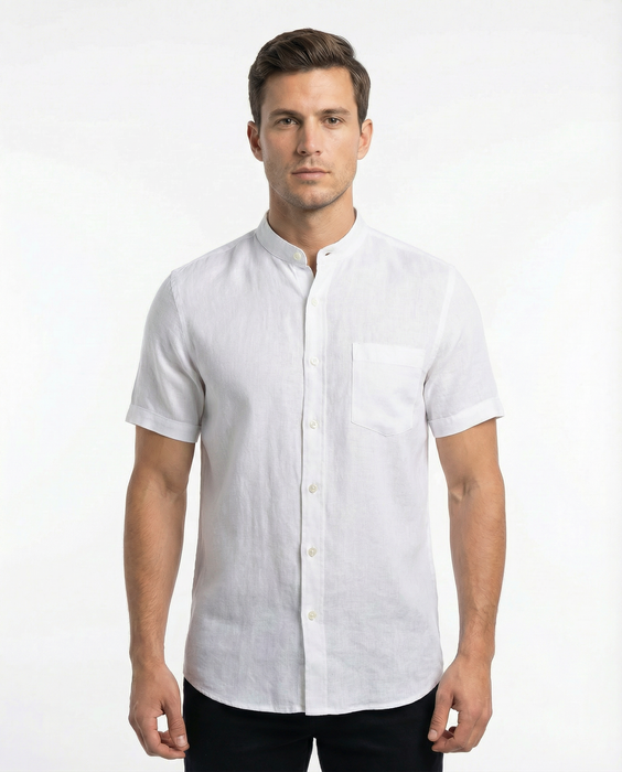Linen Shirt Without Collar