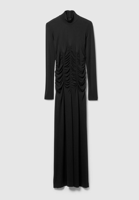 High Neck Ruche Dress