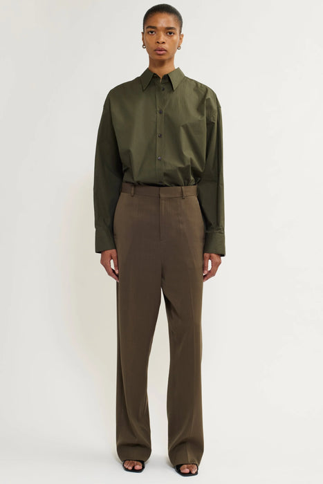 Straight Trousers with Press Pleats