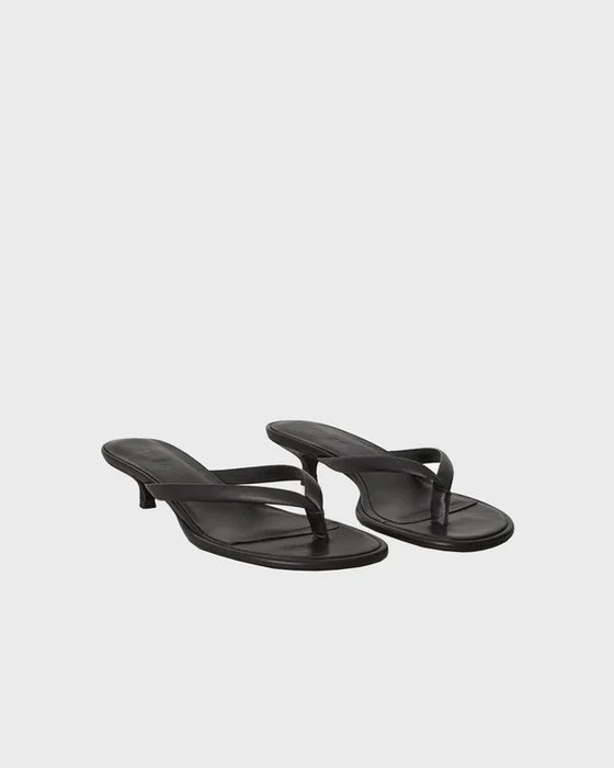Flipflop kitten heel black