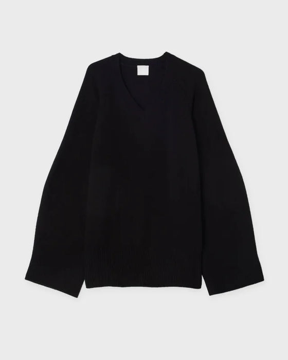 V-Neck Cashmere Sweater black