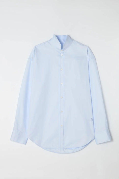 Stand up collar shirt light blue
