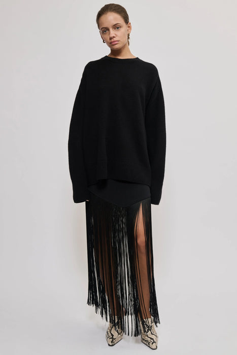 Cashmere crewneck sweater black