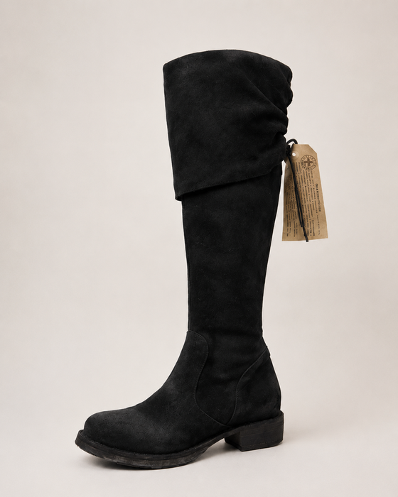 EMMA Black Over-the-Knee Suede Boot