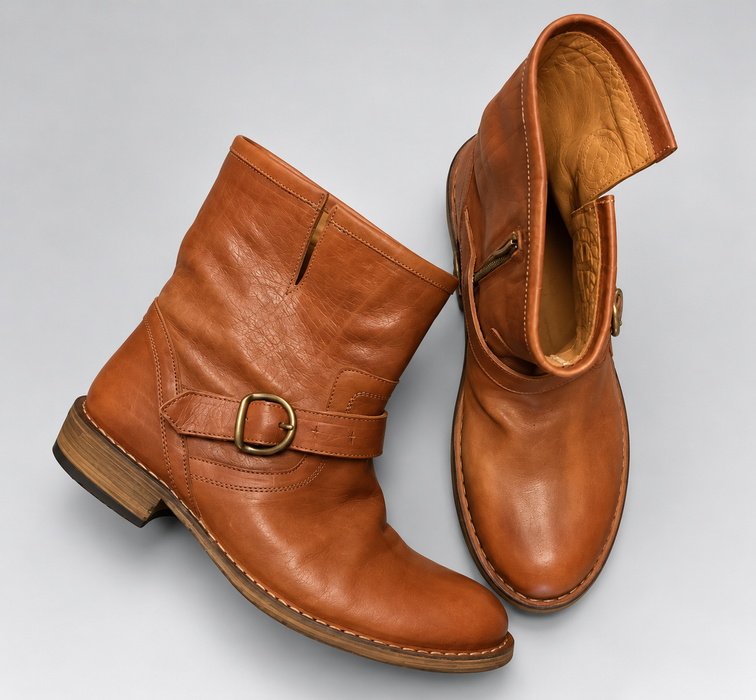 ELI Brown Leather Boots