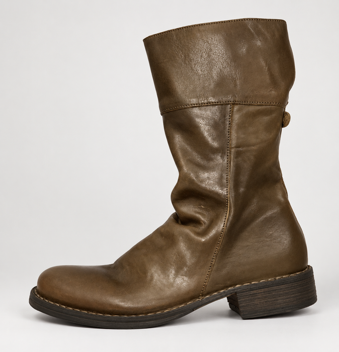 ELLA Brown  Leather Boot