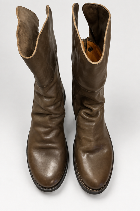 ELLA Brown  Leather Boot