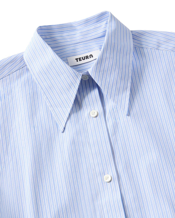 Maxi shirt dress blue stripe