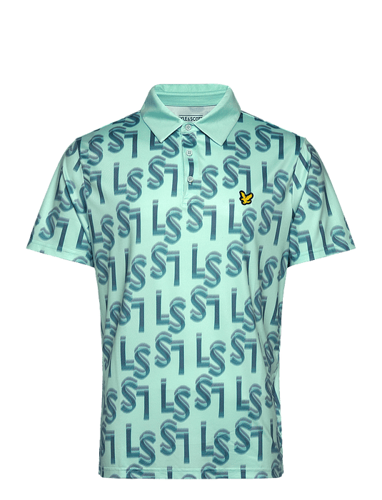 LS Monogram Printed Polo Shirt