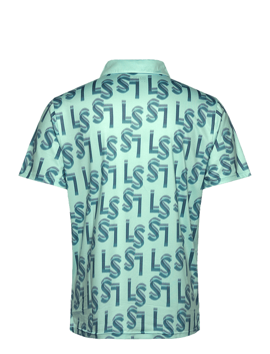LS Monogram Printed Polo Shirt