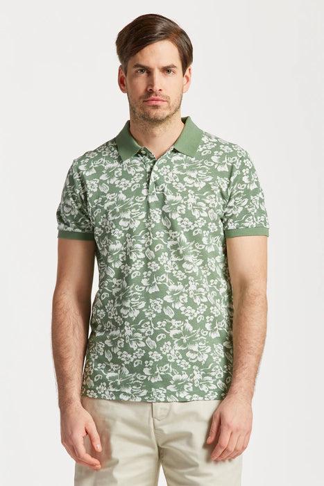 Floral Print SS Pique