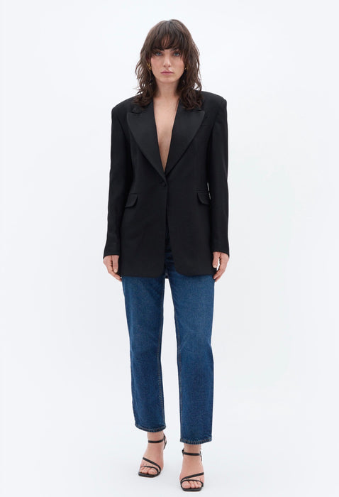 Satin Collar Blazer