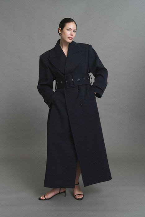 Naomi Spring Trench Dark Navy