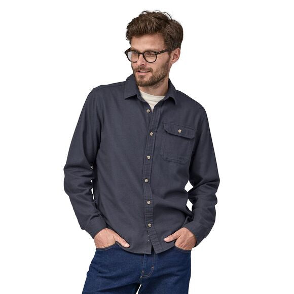 L/S LW Fjord Flannel Shirt - Nature Walk: Smolder Blue - Herr