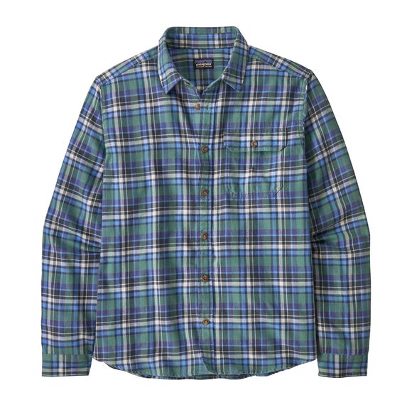 L/S LW Fjord Flannel Shirt - Nature Walk: Smolder Blue - Herr