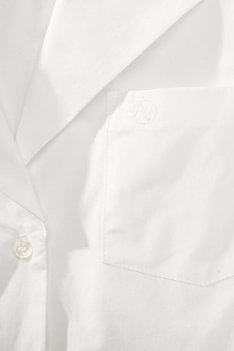Poplin Shirt Dress White