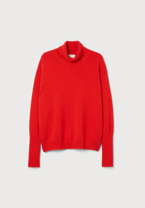 Fine Wool Knit Roll-Neck