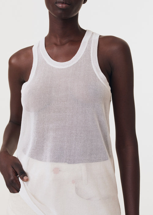 Semi Sheer Knit Tank