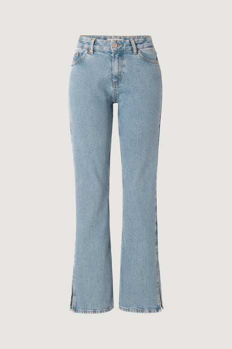 Slit Denim Blue Jeans
