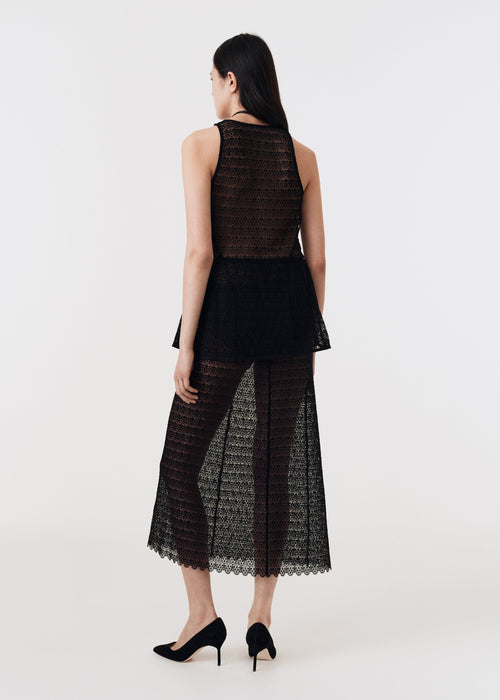 Tailored lace tank