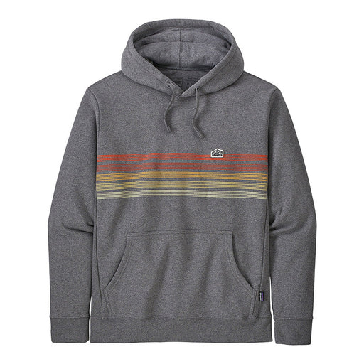 line logo ridge stripe uprisal hoody - herr - gravel heather